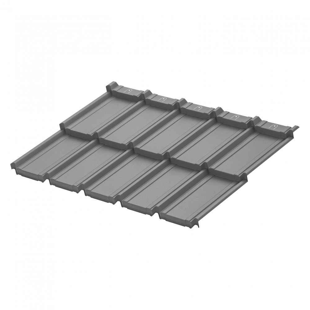 Модульная металлическая черепица Берген матовый (RAL7024) Rooftop