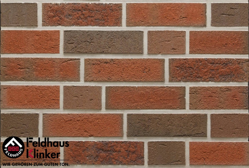 Клинкерный кирпич  Feldhaus Klinker  K377RF75 lava maron rustico