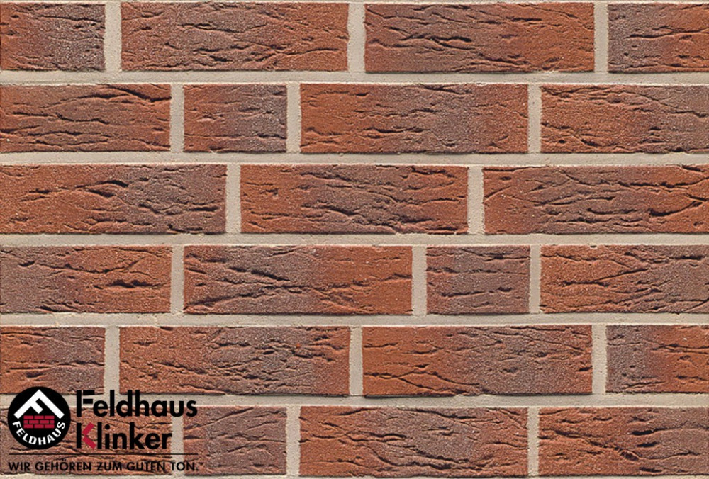 Клинкерный кирпич  Feldhaus Klinker  K335NF90 carmesi antic mana